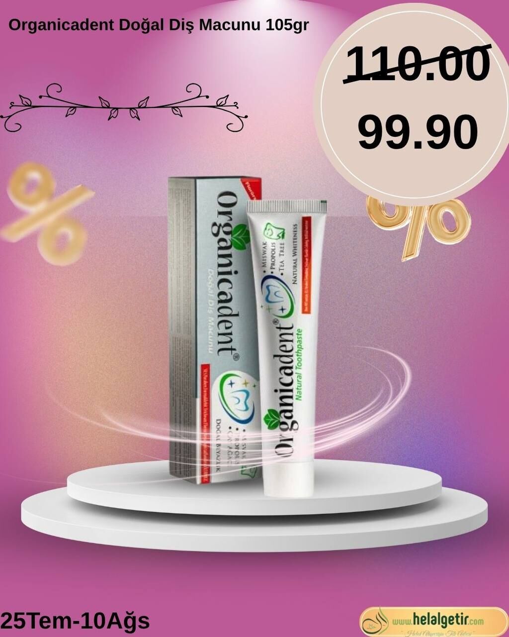 Organicadent Doğal Diş Macunu 105gr