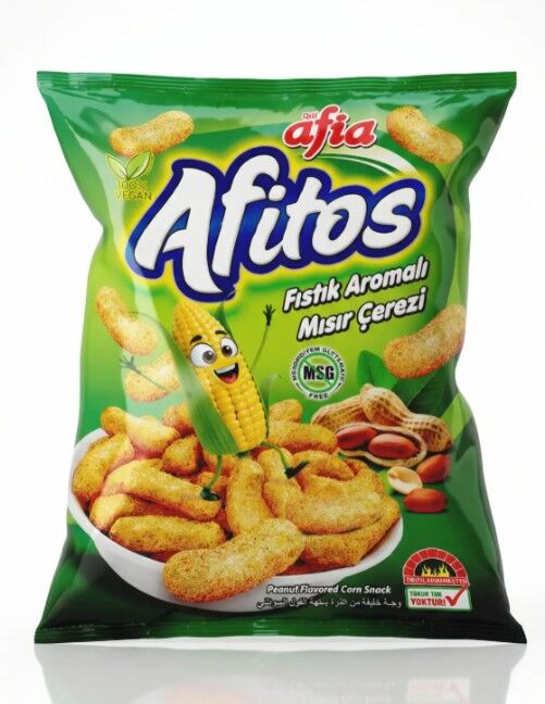 Afia Afitos Yer Fıstıklı Aromalı Mısır Çerezi 50 Gr