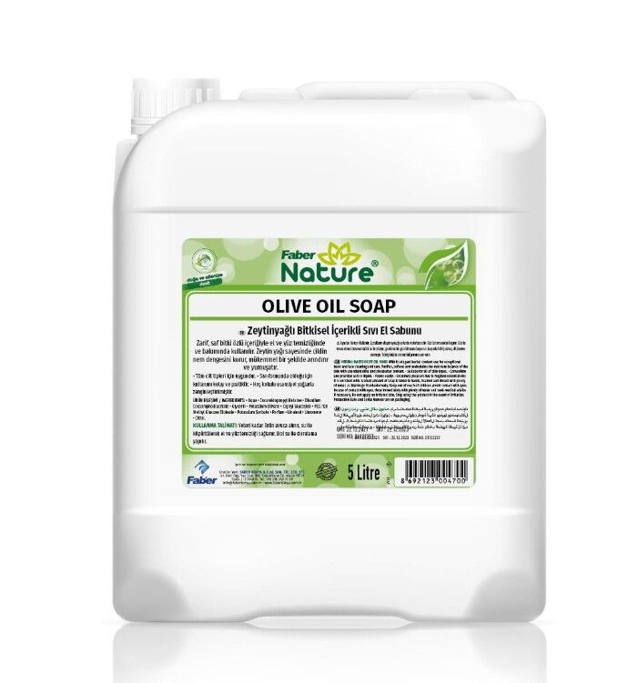 Faber Naturex Bitkisel İçerikli Zeytinyağlı Sıvı El Sabunu 5LT