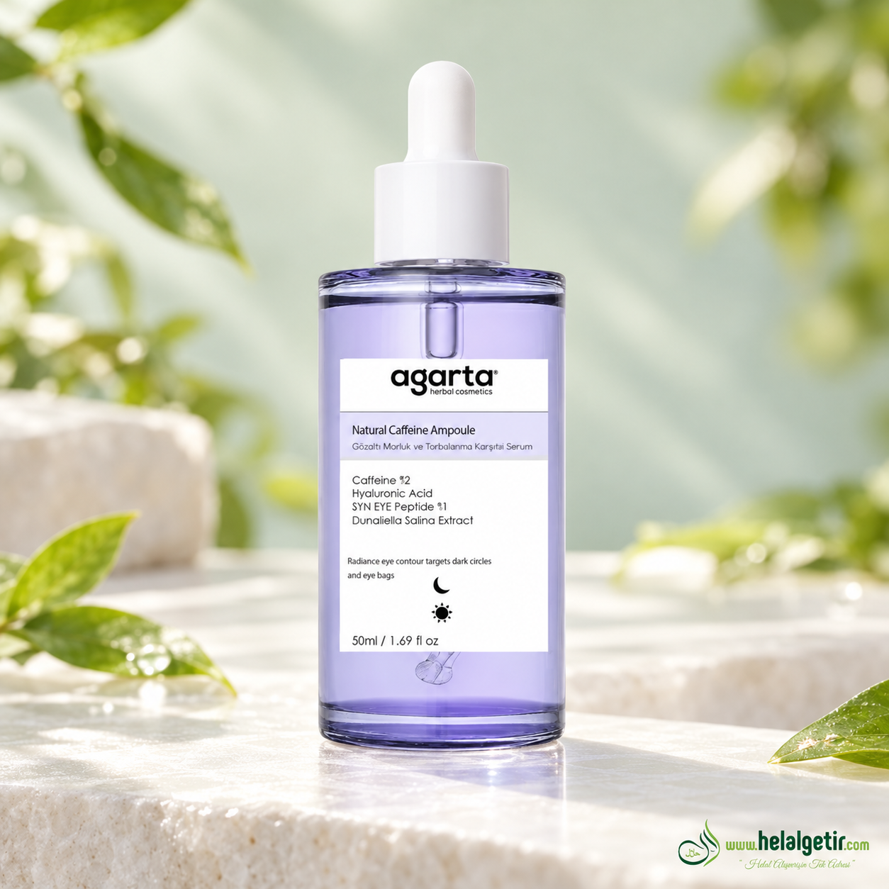 Agarta Morluk ve Torbalanma Karşıtı Kafein ve Peptit Kompleks Göz Altı Ampul Serum 50 ML