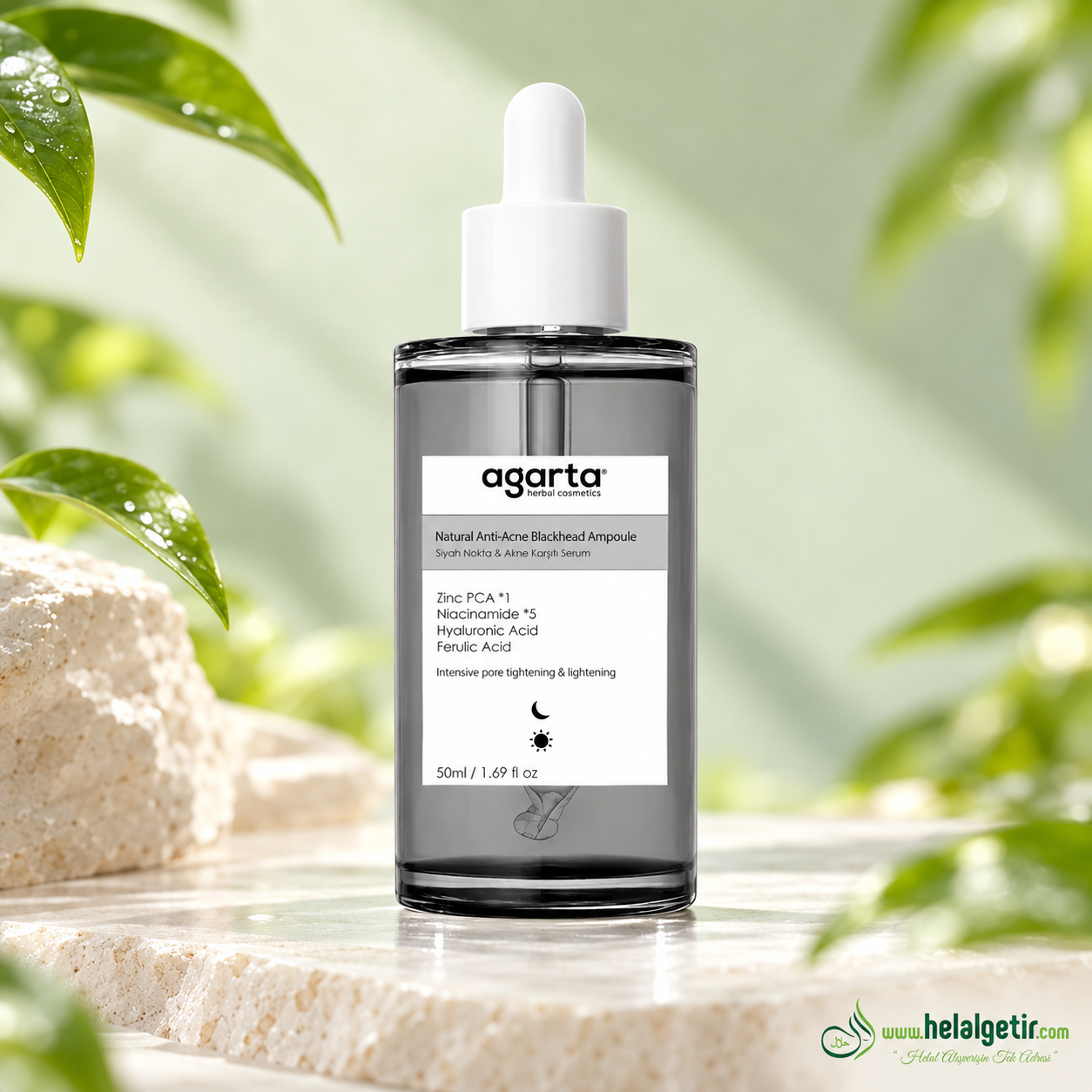 Agarta Siyah Nokta ve Akne Karşıtı Gözenek Sıkılaştıran Niacinamide Ampul Serum 50 ML