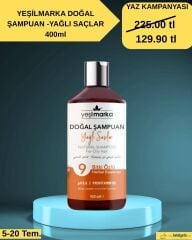 YEŞİLMARKA DOĞAL ŞAMPUAN -YAĞLI SAÇLAR 400ml