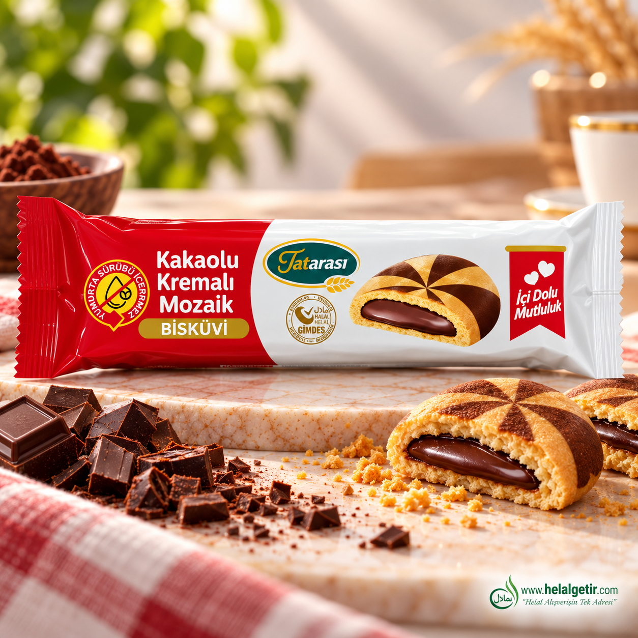 Tatarası Kakao Kremalı Mozaik Bisküvi 40gr