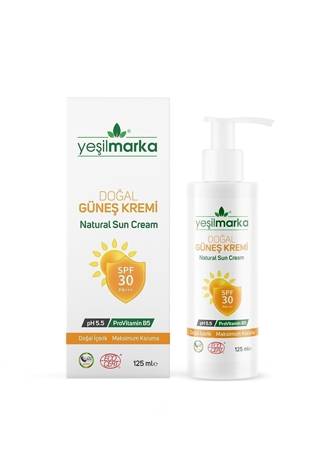 Yeşilmarka Doğal Güneş Kremi 30spf 125ml