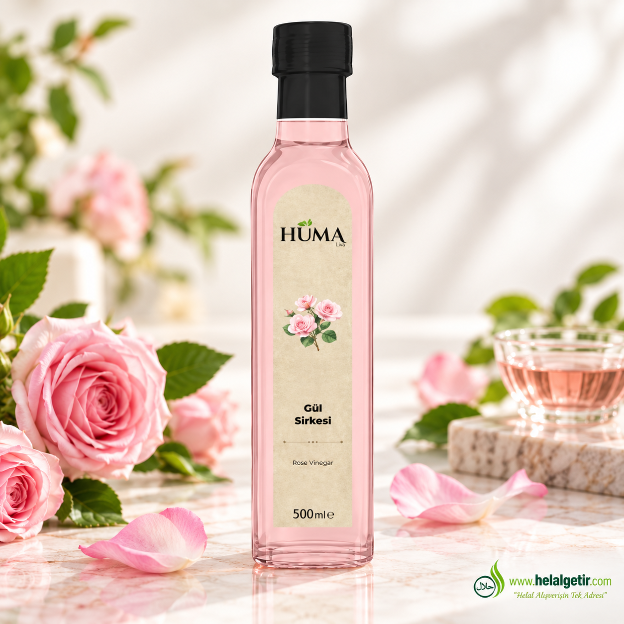 Huma Gül Sirkesi 500 ml