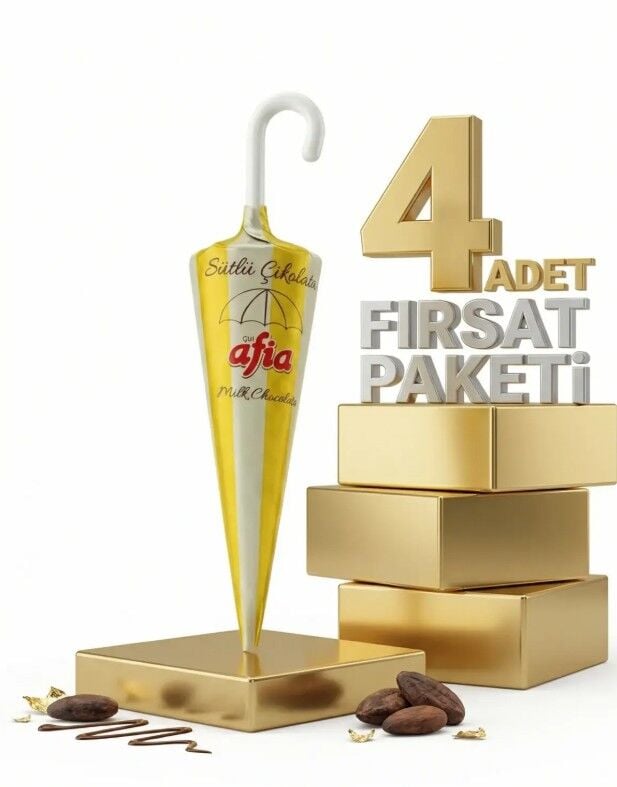 Afia Şemsiye çikolata 25gr 4lü Set