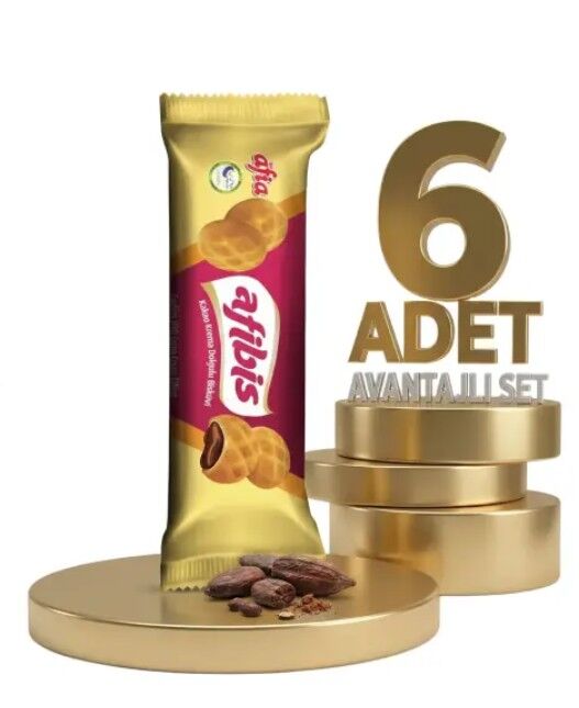 Afia Afibis Kakao Krema Dolgulu Bisküvi 6x75 Gr