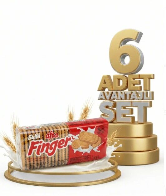 Afia Sütlü Finger Bisküvi 6x140 Gr
