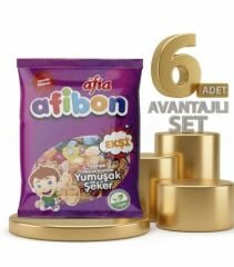 Afia Afibon Ekşi Karışık Meyveli Yumuşak Şeker 6x80 Gr