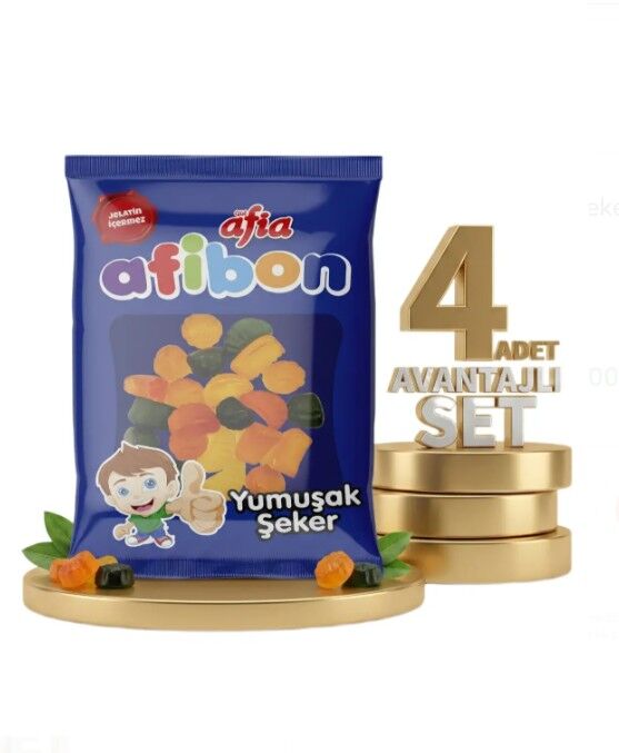 Afia Afibon Yumuşak Şeker 80 Gr 4lü Set