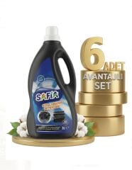 Safia Bitkisel Sıvı Çamaşır Makine Deterjanı Siyahlar 6x3 Lt