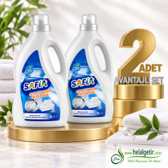 Safia Bitkisel Sıvı Çamaşır Makine Deterjanı Beyazlar 2x3 Lt