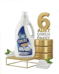 Safia Bitkisel Sıvı Çamaşır Makine Deterjanı Beyazlar 6x3 Lt