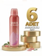 Safia Doğal Kadın Deodorant Taze Esinti 6x150 Ml