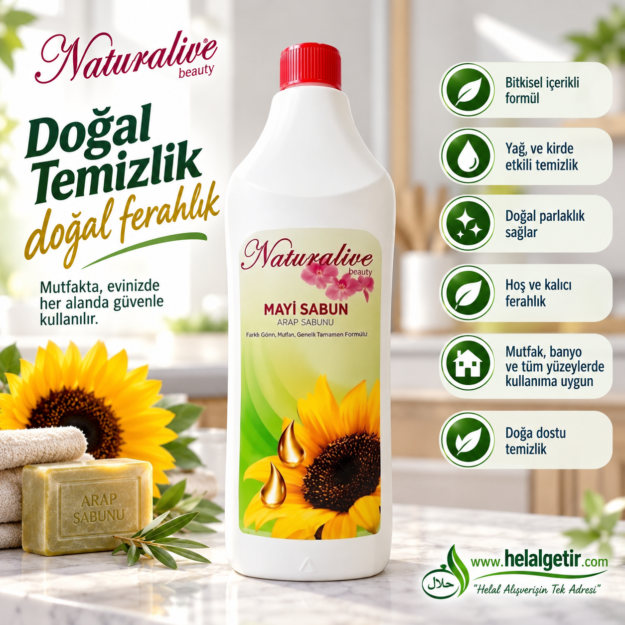 Naturalive Mayi(Arap Sabunu) 1lt