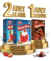 2 Adet Afia Sade Krem Şanti 3x75 Gr 225 Gr Alana 1 Adet Afia Çikolatalı Sos 100 Gr Hediye