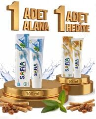 Safia Diş Macunu Yeşil Çay ve Himalaya Tuzu 100 ml Alana Safia Diş Macunu Misvak ve Propolis 60 ml Hediye