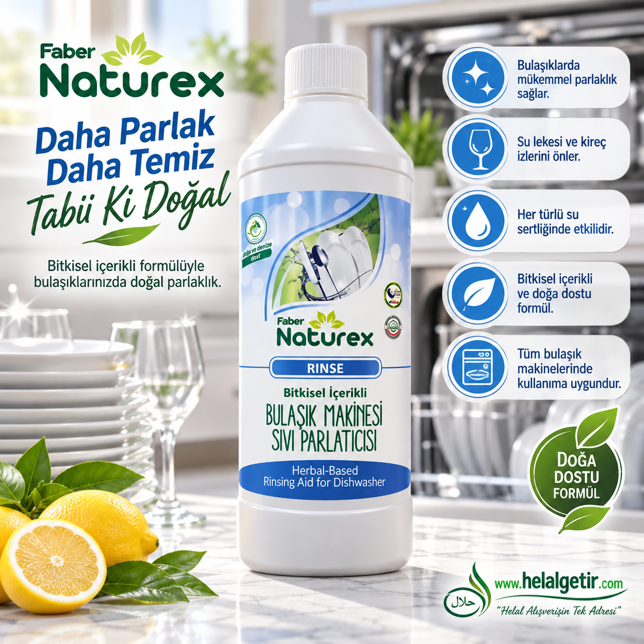 Faber Naturex Bulaşık Makine Parlatıcısı 500ml