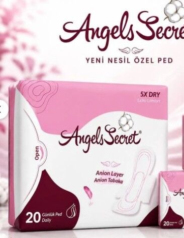 Angels secret Günlük Ultra İnce pamuksu Anyonlu Hijyenik Ped