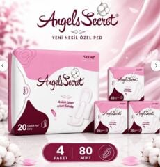 Angels secret Günlük Ultra İnce pamuksu Anyonlu Hijyenik Ped 4lü Set