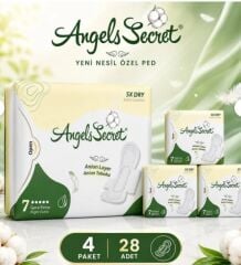 Angels secret Gece Extra Süper Emici Ultra İnce Anyonlu Hijyenik Ped 4lü