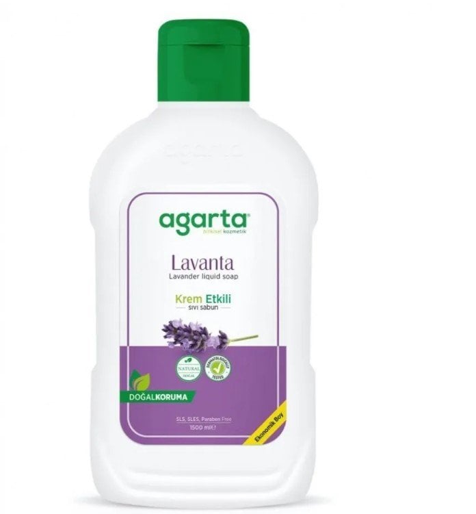 Agarta Doğal Krem Etkili Lavantalı Sıvı Sabun 1500ml