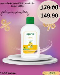 Agarta Doğal Krem Etkili Limonlu Sıvı Sabun 1500ml