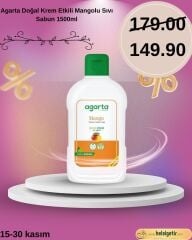 Agarta Doğal Krem Etkili Mangolu Sıvı Sabun 1500ml