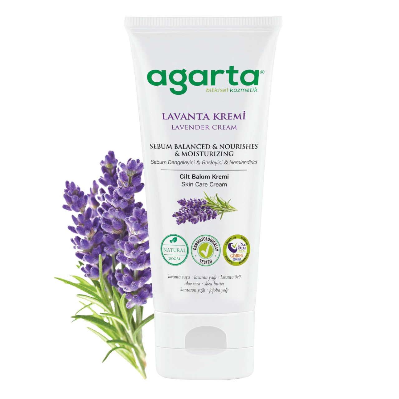 Agarta Doğal Lavanta Cilt Bakım Kremi 75 Ml