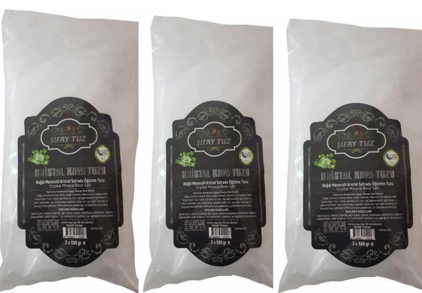 Şifay Çankırı Kaya Tuzu 1000gr*3   3kg Öğütülmüş