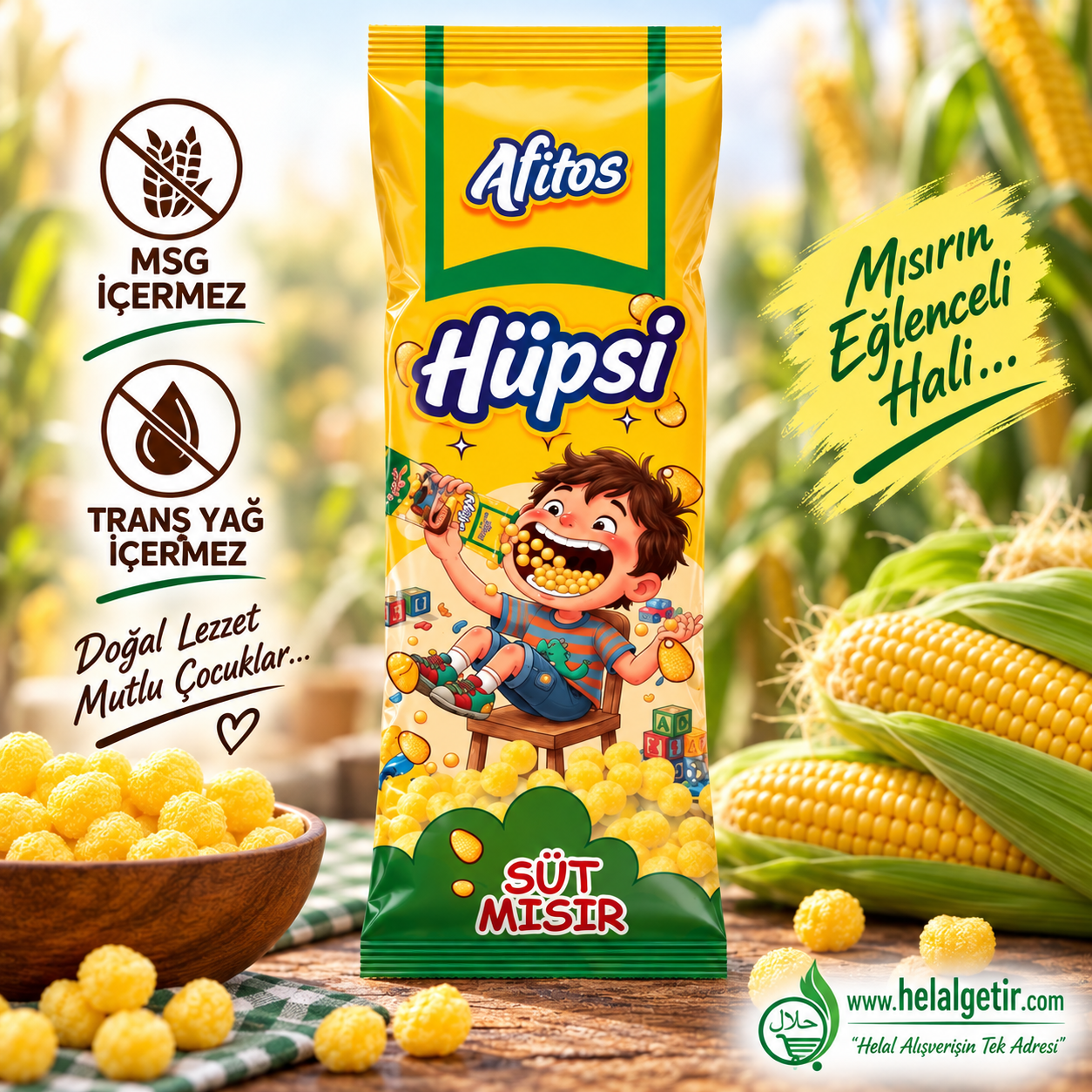 Afia Afitos Hüpsi Süt Mısırlı Cips 20 Gr