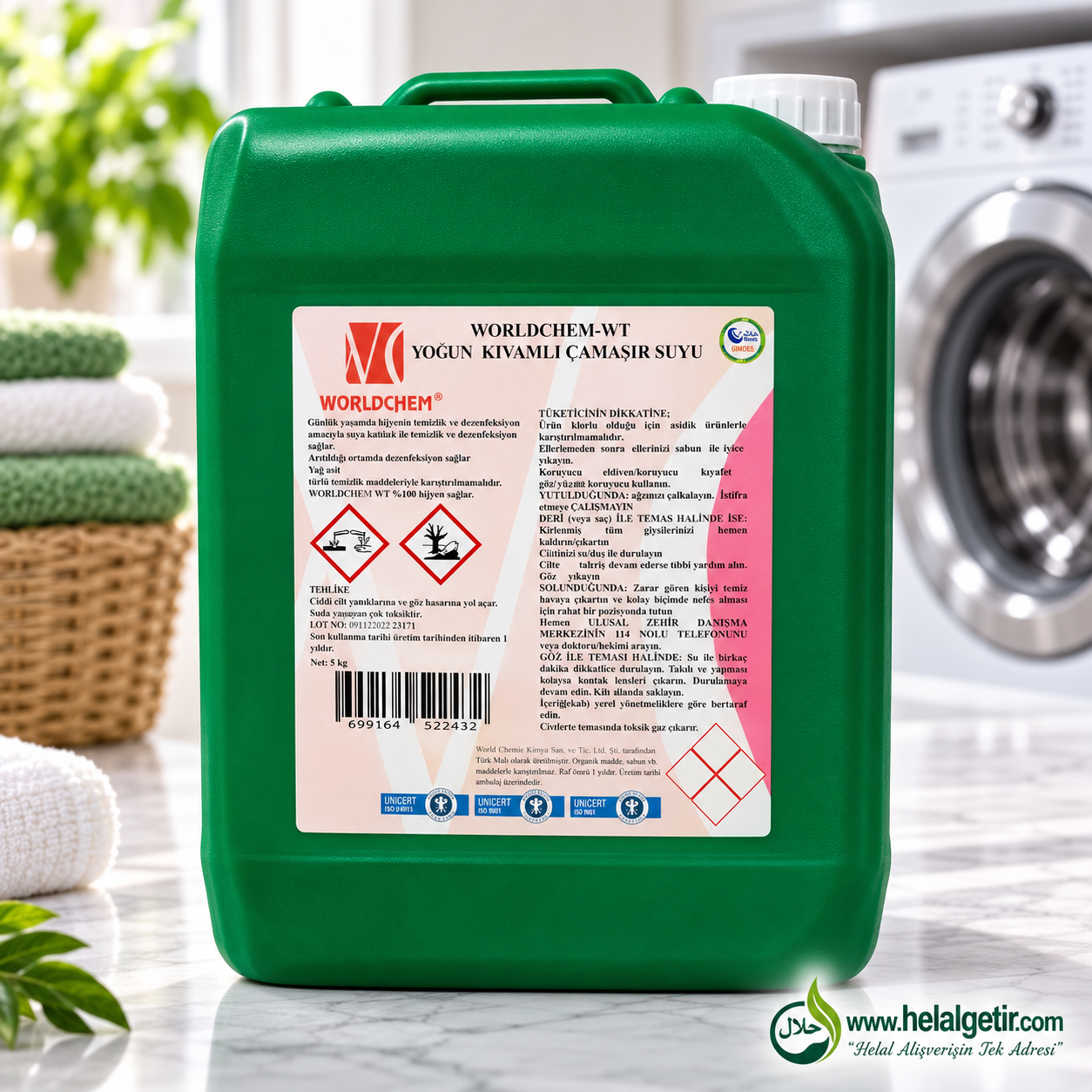 Worldchem Yoğun Kıvamlı Çamaşır Suyu 5lt