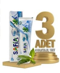 Safia Diş Macunu Yeşil Çay ve Himalaya Tuzu 3x60 ml