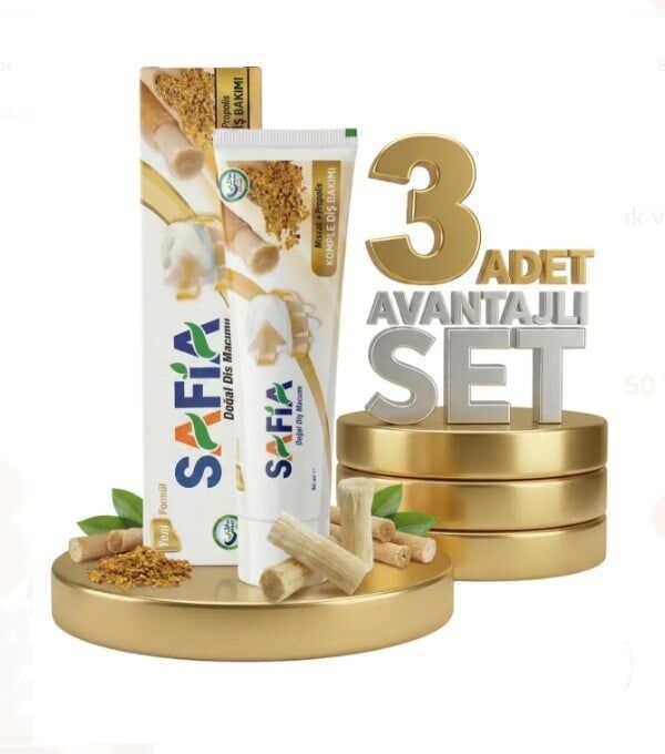 Safia Diş Macunu Misvak ve Propolis 3x60 ml