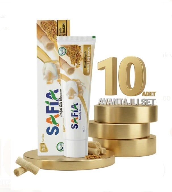 Safia Diş Macunu Misvak ve Propolis 10x60 ml