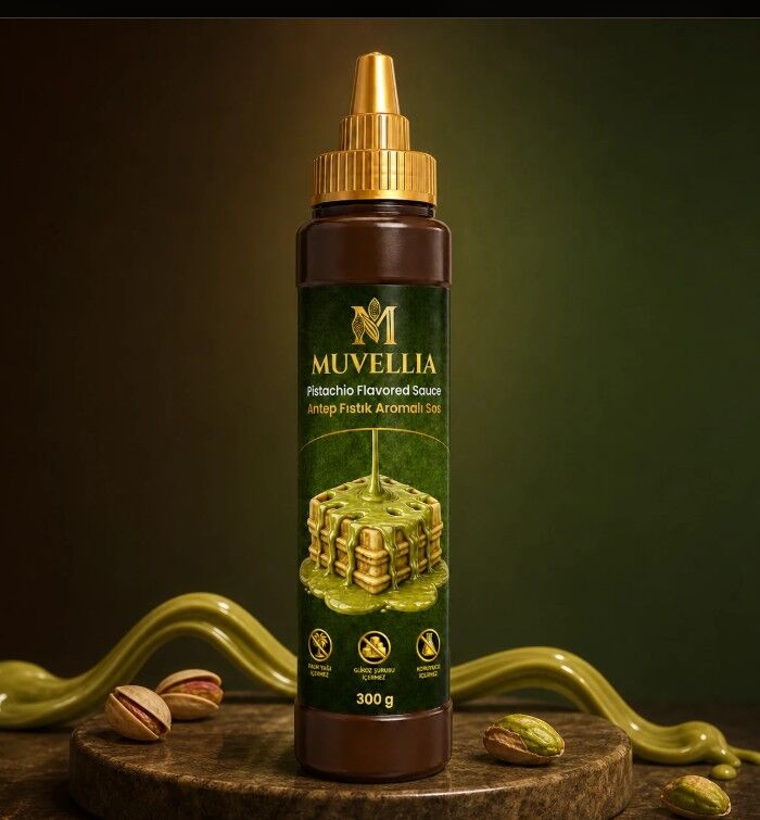 Muvellia Antep Fıstık Aromalı Sos 300gr