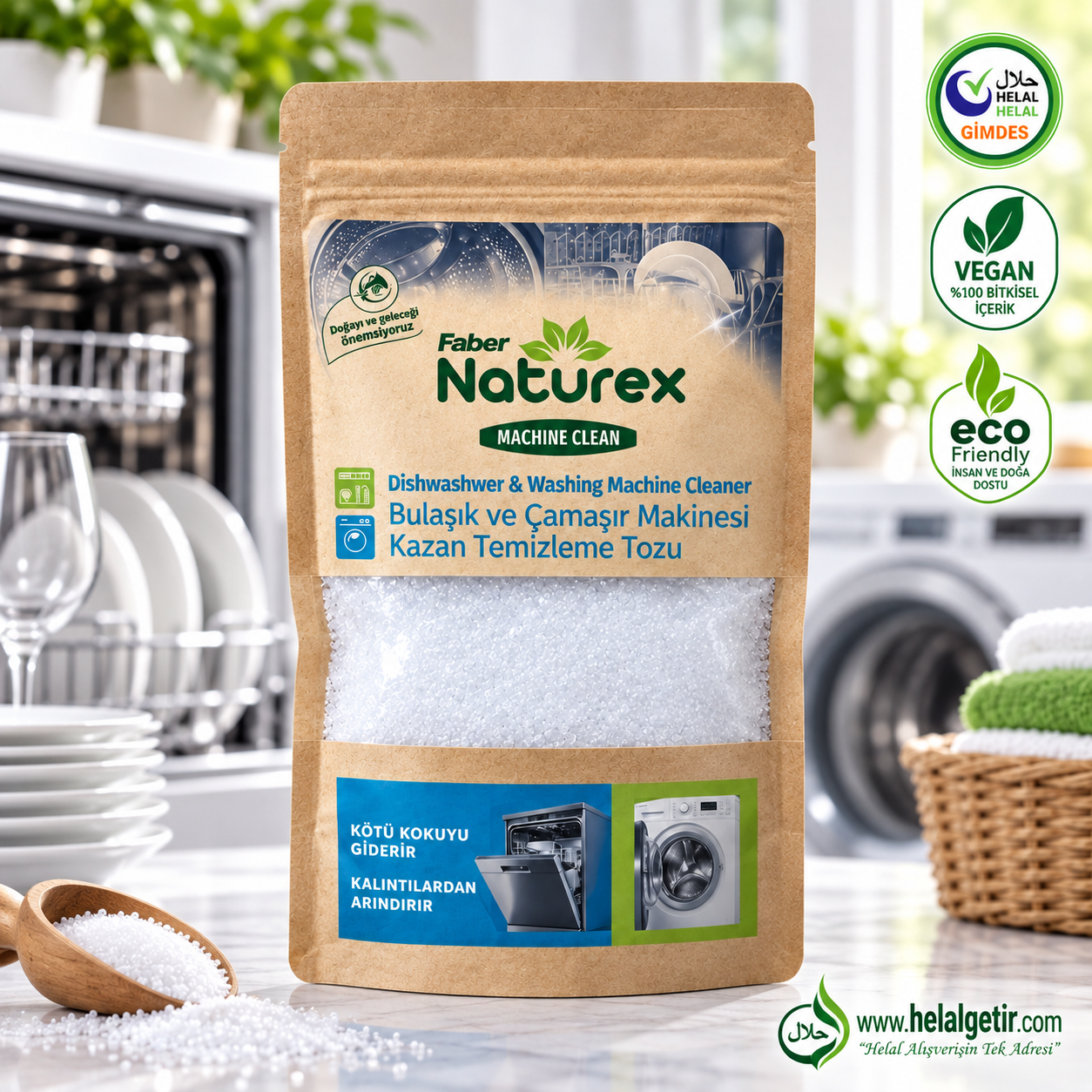 Faber Naturex Bulaşık ve Çamaşır Makine Kazan Temizleme Tozu 250gr