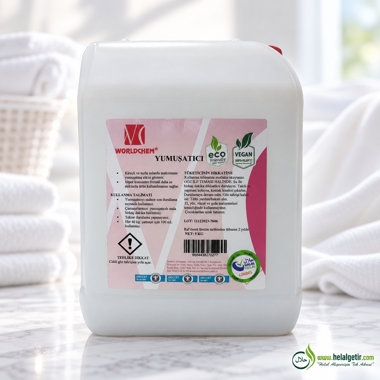 Worldchem Konsantre Çamaşır Yumuşatıcısı 5lt