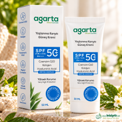 Agarta Yaşlanma Karşıtı Collagen Destekli Spf+50 Yüz Güneş Kremi 50 Ml