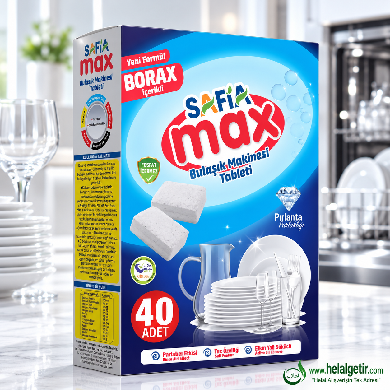Safia Max Bulaşık Makine Tableti 40lı