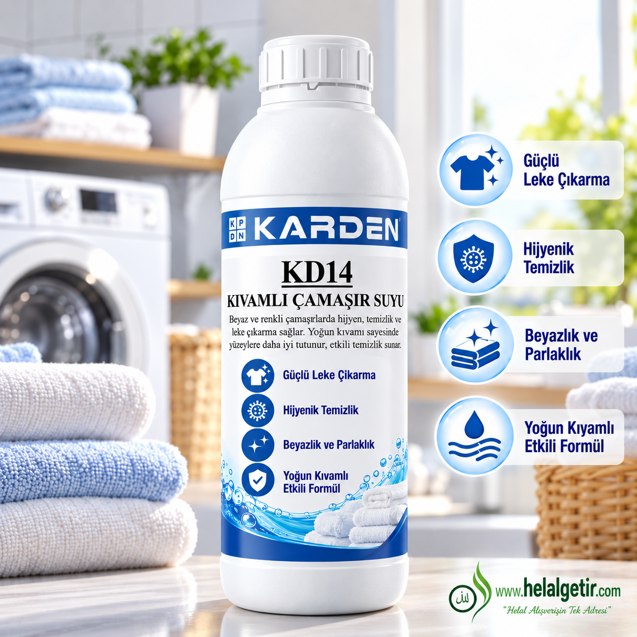 Karden Yoğun Kıvamlı Çamaşır Suyu 1 Lt