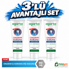 Agarta Doğal Onarım Koruma Komple Bakım Diş Macunu 90 Ml 3lü Set