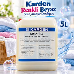 Karden Renkli ve Beyaz Sıvı Çamaşır Deterjanı 5 Litre