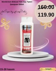 Worldchem Bitkisel Tüm Saç Tipleri Şampuan 500ml