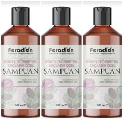 Feradisin Güneş Görmeyen Saçlara Özel Bitkisel Şampuan 500ml * 3lü Set