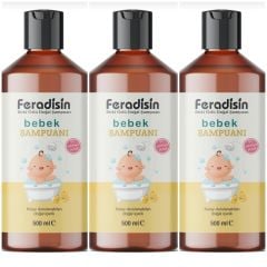 Feradisin Bitki Özlü Bebek Şampuan 500ml * 3Lü Set