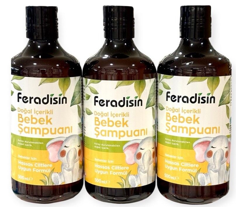 Feradisin Bitki Özlü Bebek Şampuan 500ml * 3Lü Set
