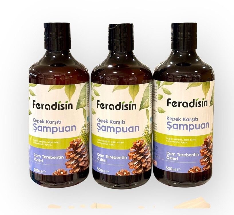 Feradisin Bitkisel Kepekli Saçlar İçin Şampuan 500ml * 3Lü Set