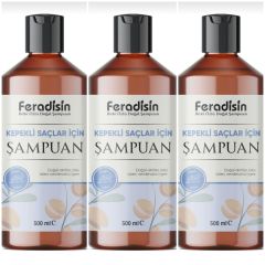Feradisin Bitkisel Kepekli Saçlar İçin Şampuan 500ml * 3Lü Set