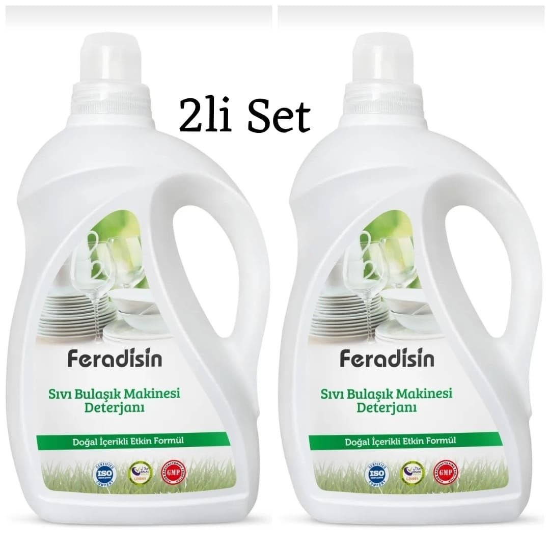 Feradisin Bitkisel Jel Bulaşık Makinesi Deterjanı 2lt * 2Li Set